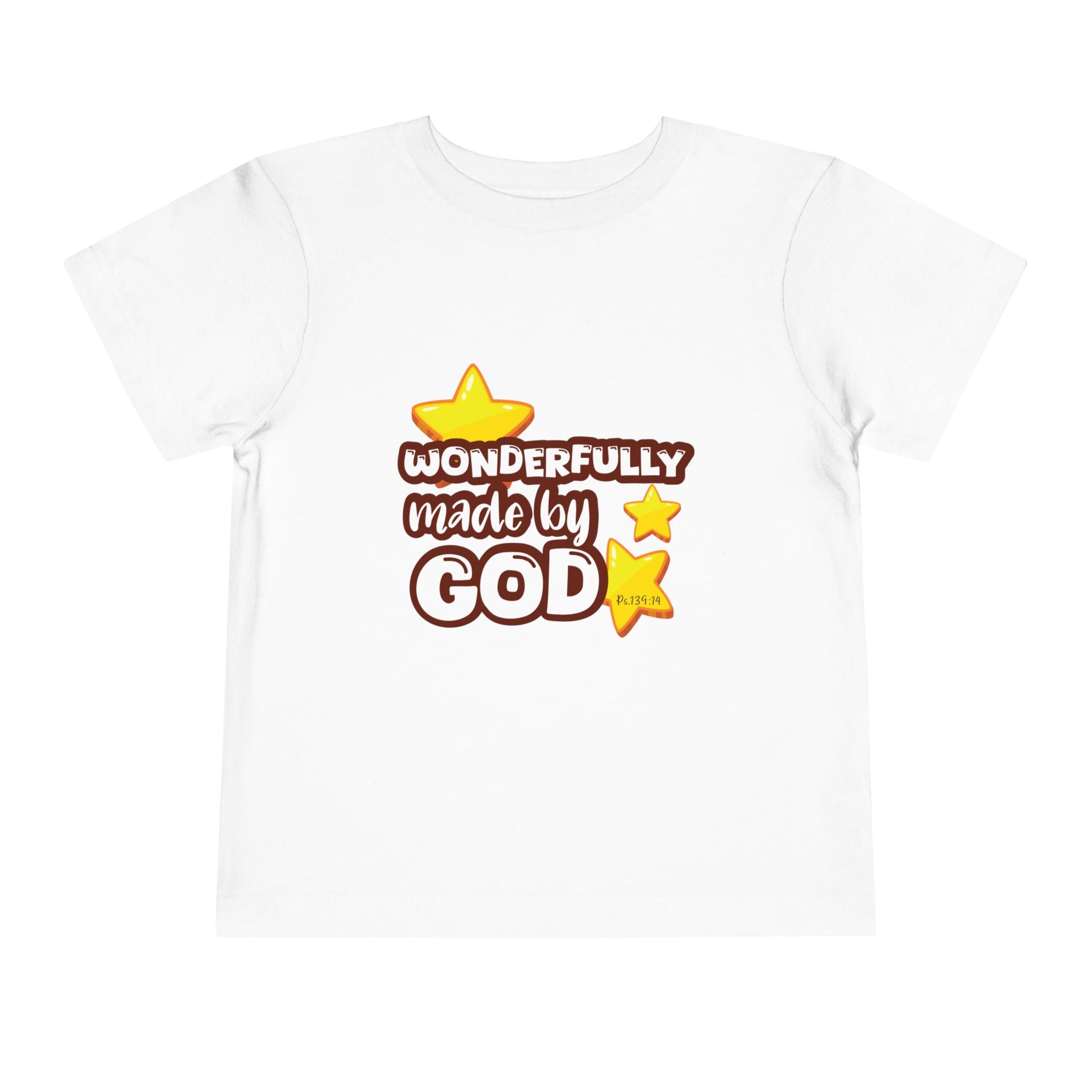 Toddler Short Sleeve Tee – "Wonderfully Made by God"