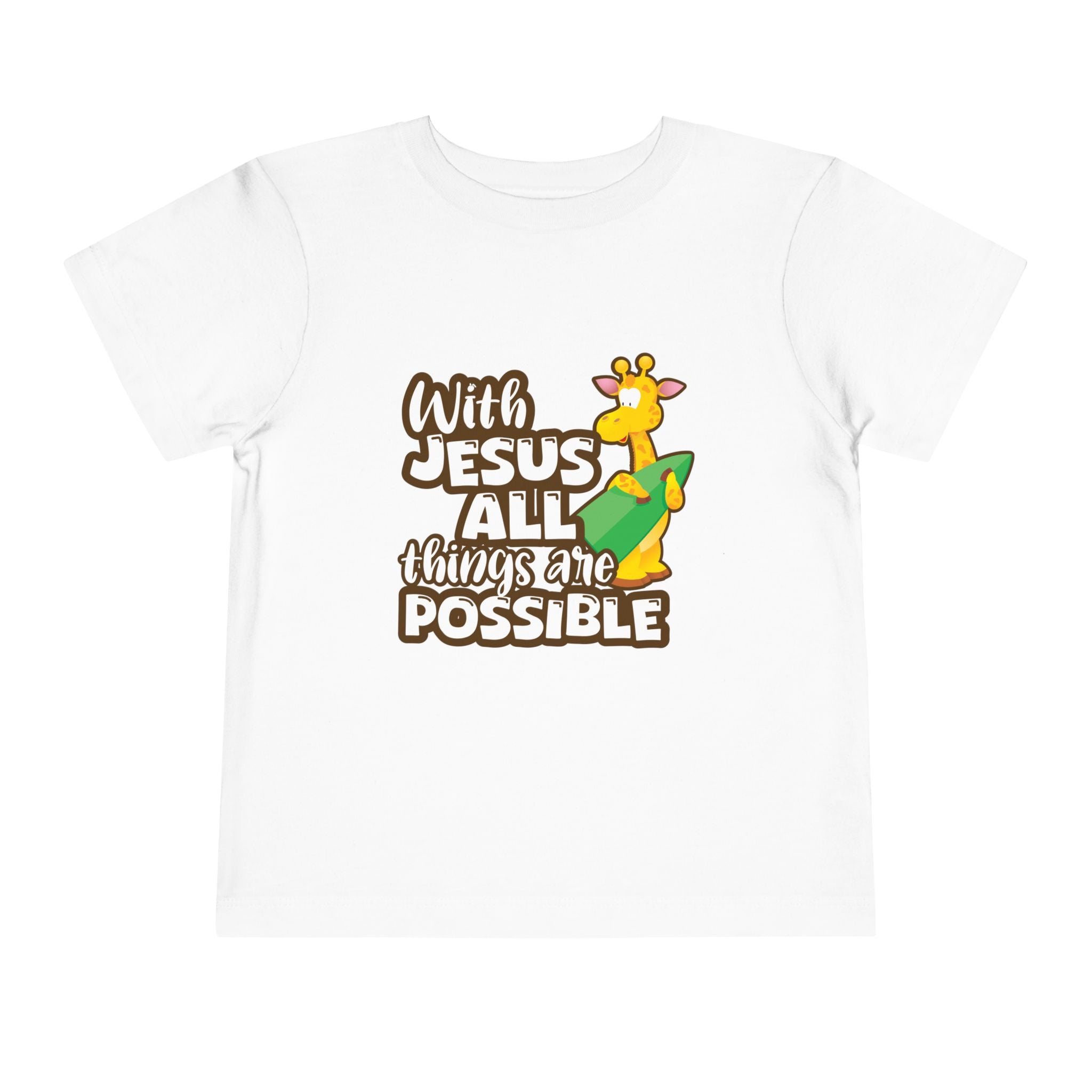 Toddler Short Sleeve Tee – "With Jesus All Things Are Possible"