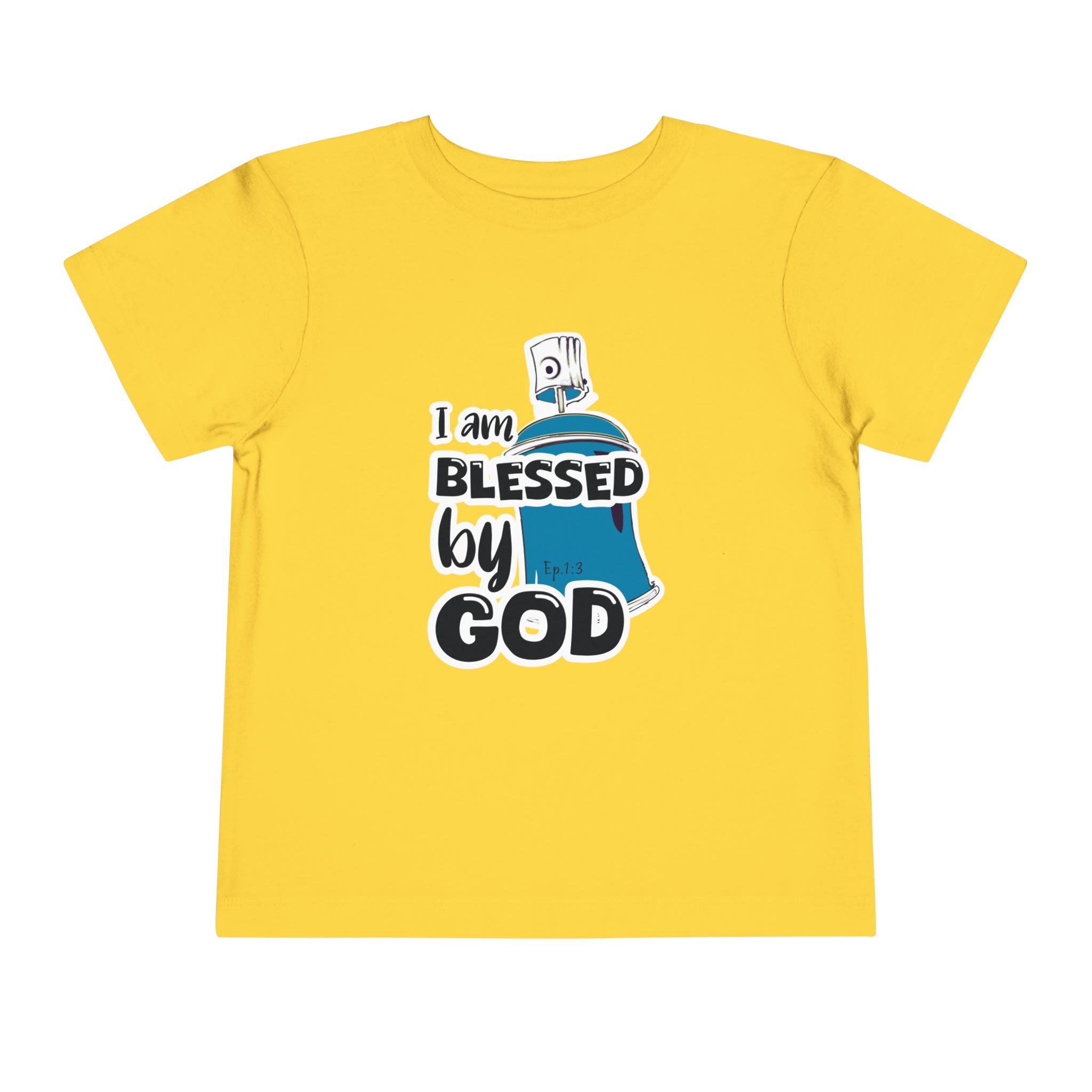 Toddler Short Sleeve Tee – "I Am Blessed by God"