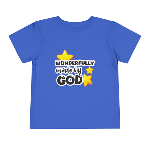 Toddler Short Sleeve Tee – "Wonderfully Made by God"