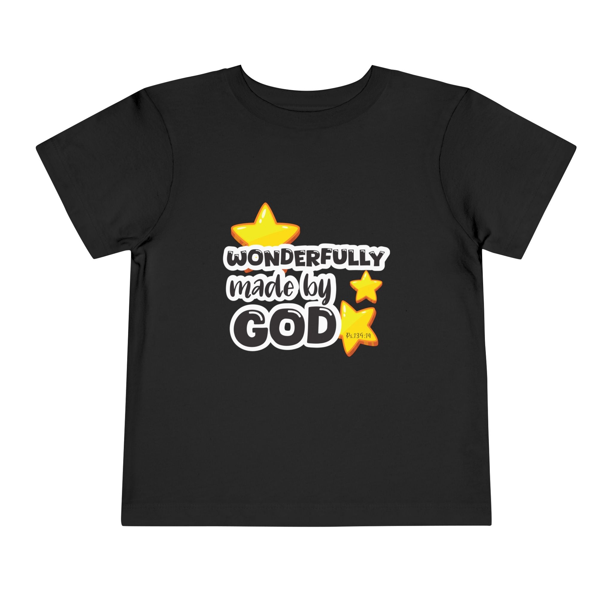 Toddler Short Sleeve Tee – "Wonderfully Made by God"