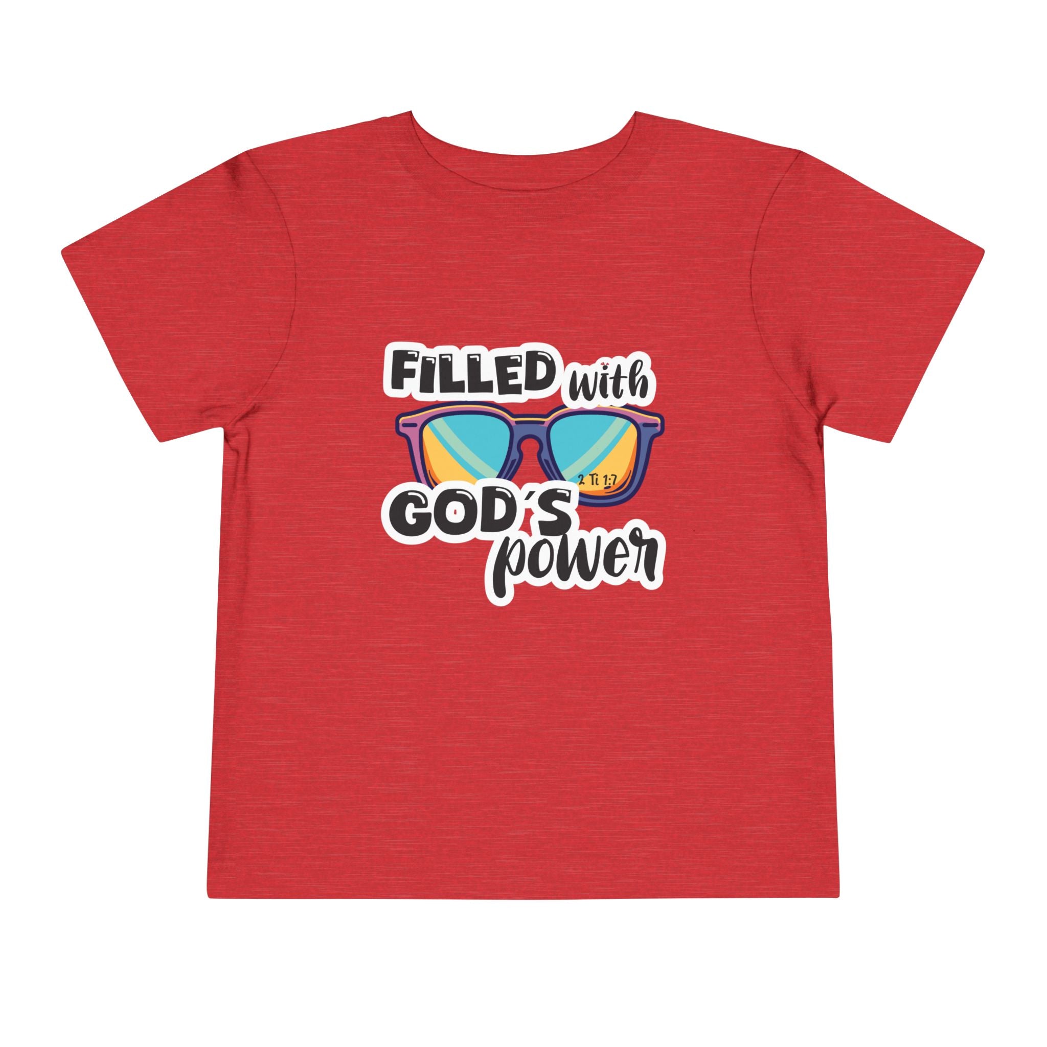 Toddler Short Sleeve Tee – "Filled with God's Power"