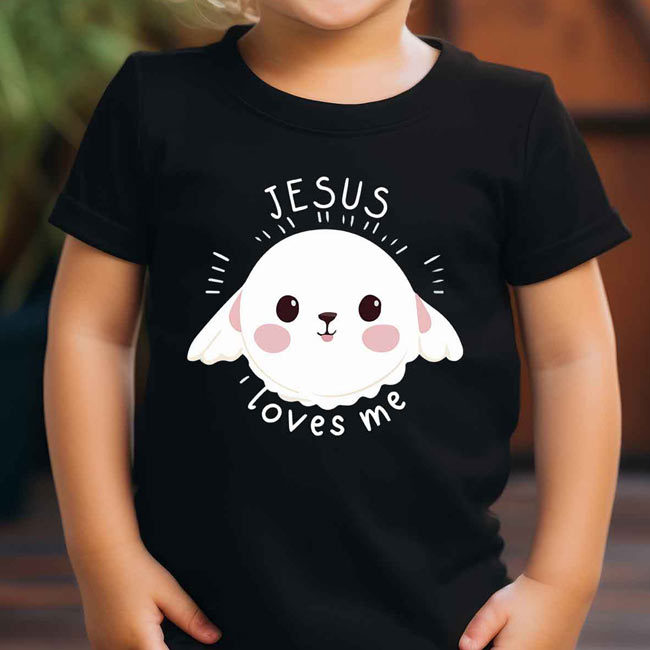 Christian T-shirt for KIDS "Jesus Loves Me"