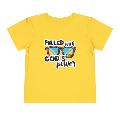 Toddler Short Sleeve Tee – "Filled with God's Power"