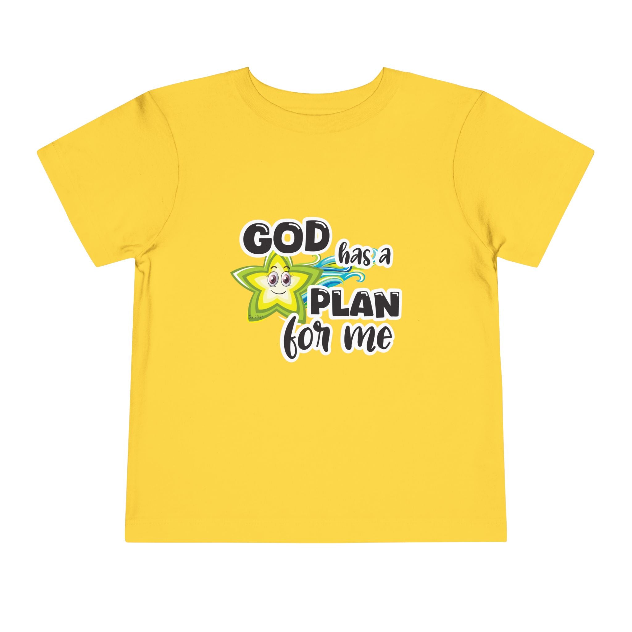 Toddler Short Sleeve Tee – "God Has a Plan for Me"