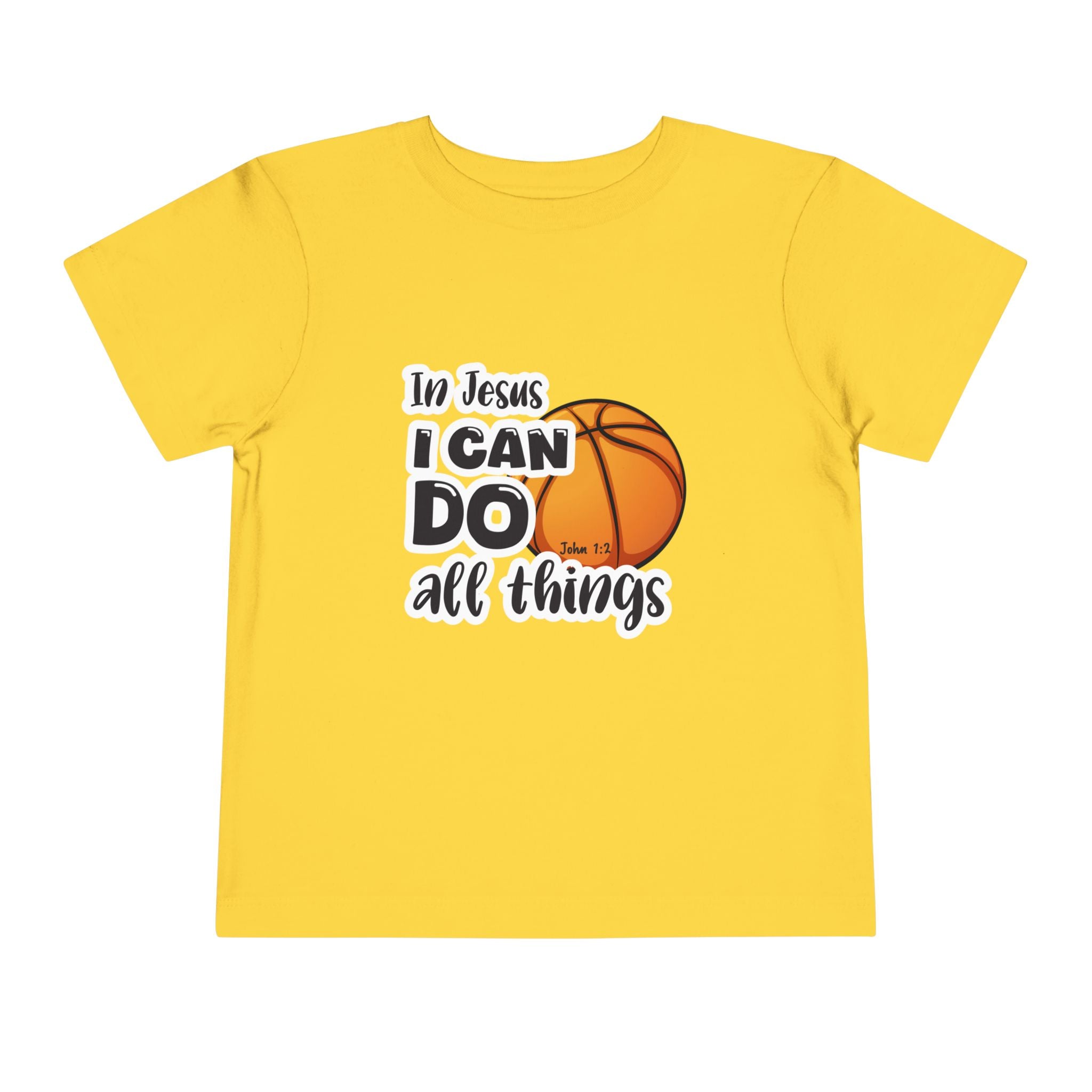 Toddler Short Sleeve Tee – "In Jesus I Can Do All Things"