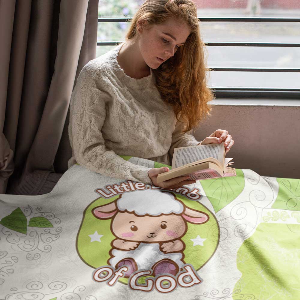 Little Lamb of God Baby Blanket – Soft & Faithful