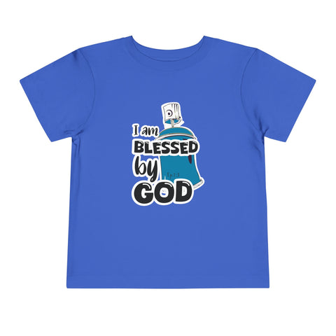 Toddler Short Sleeve Tee – "I Am Blessed by God"