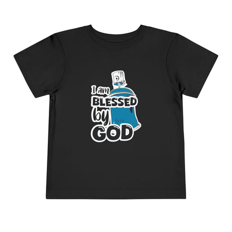 Toddler Short Sleeve Tee – "I Am Blessed by God"