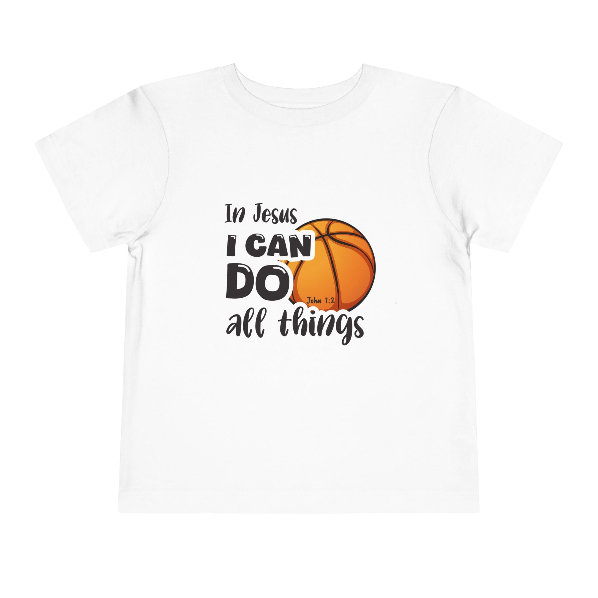 Toddler Short Sleeve Tee – "In Jesus I Can Do All Things"