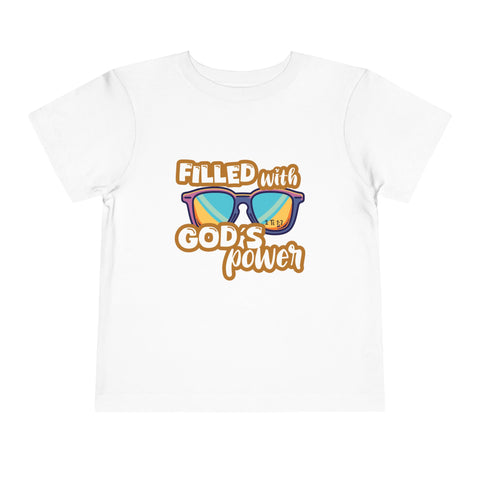 Toddler Short Sleeve Tee – "Filled with God's Power"