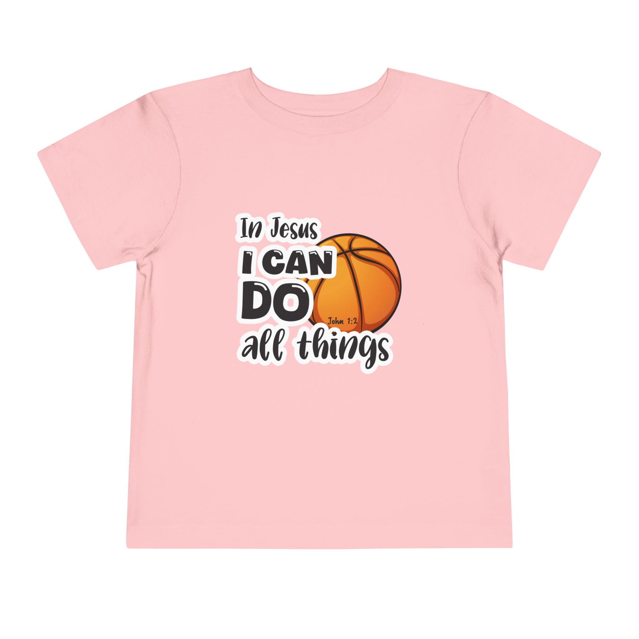 Toddler Short Sleeve Tee – "In Jesus I Can Do All Things"