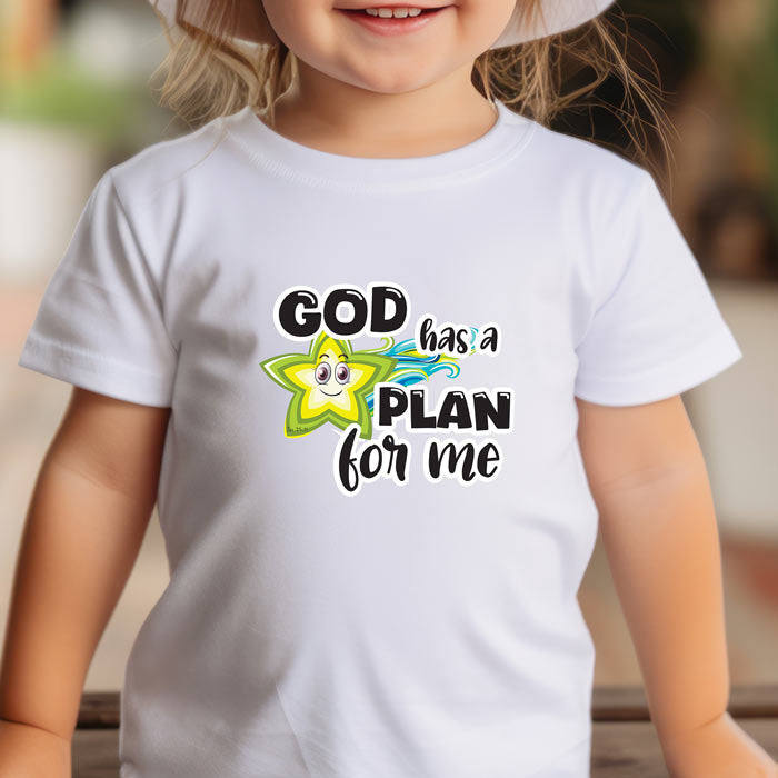 Toddler Short Sleeve Tee – "God Has a Plan for Me"